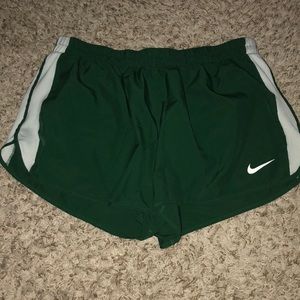 Green & White Nike Shorts